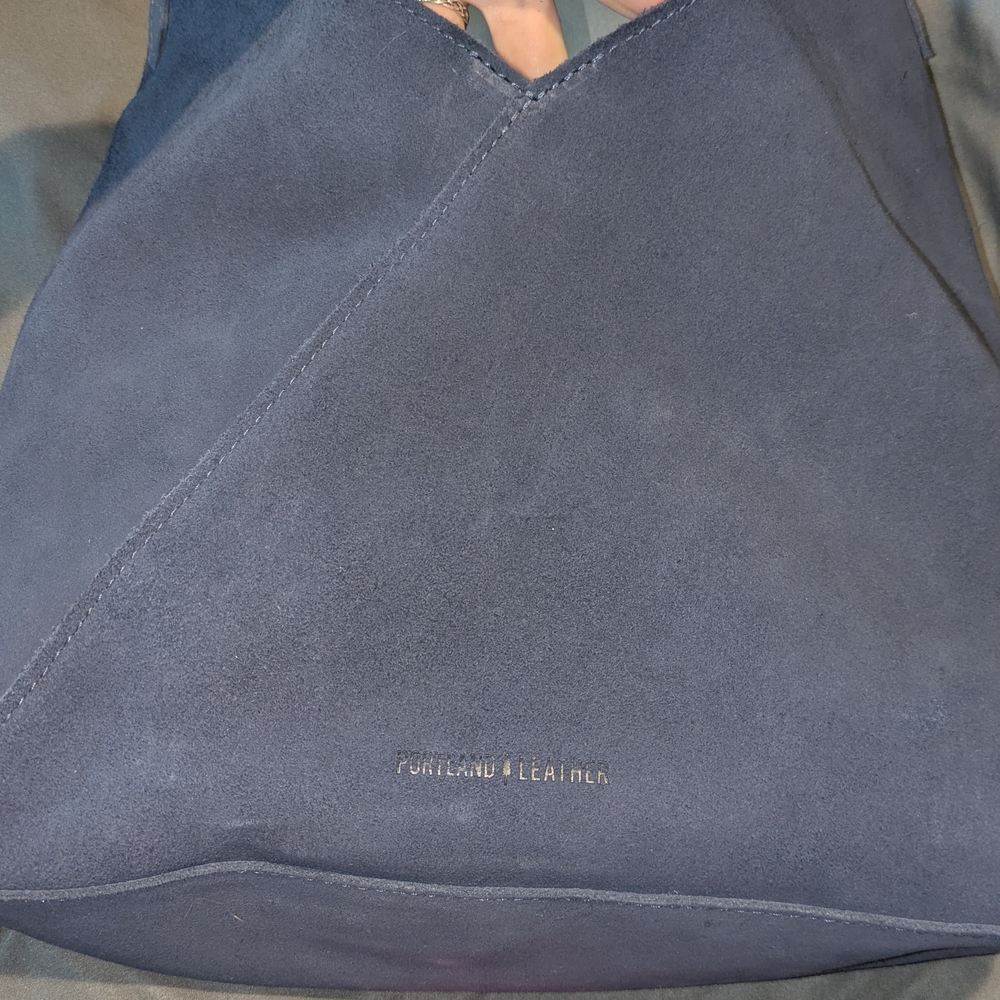 Portland Leather Navy Suede Hobo Bag